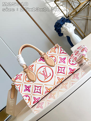 LV OnTheGo East West Pink Size 25x13x10cm