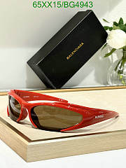Balenciaga Fake Designer Red Glasses Code BG4943 - 1