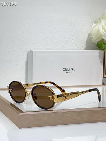 Celine Sunglasses Gold Brown CL1478
