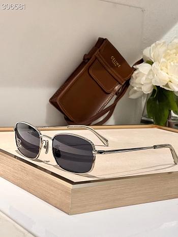 Celine Sunglasses Silver Black CL40285