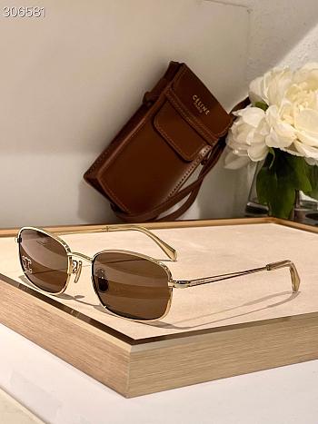 Celine Sunglasses Gold Brown CL40285