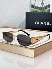 Chanel Sunglasses Gold Black 08846 - 1