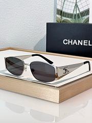 Chanel Sunglasses Silver Black 08846 - 1