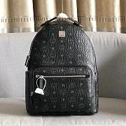 MCM Stark Backpack Visetos Monogram Black 31x41x13cm - 1