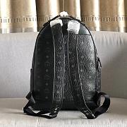 MCM Stark Backpack Visetos Monogram Black 31x41x13cm - 3