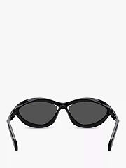 Prada 0PR A23 Women's Wrap Sunglasses Black - 2