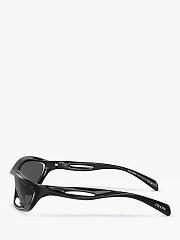 Prada 0PR A23 Women's Wrap Sunglasses Black - 5