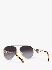 Prada PR 73ZS Aviator Sunglasses Pale Gold - 2