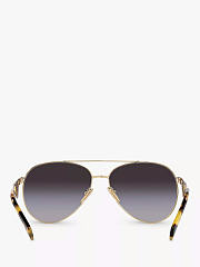 Prada PR 73ZS Aviator Sunglasses Pale Gold - 3