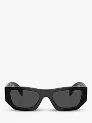 Prada PR A01S Rectangular Sunglasses Black - 2