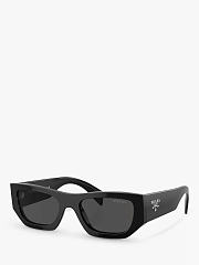 Prada PR A01S Rectangular Sunglasses Black - 3