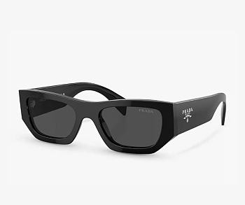 Prada PR A01S Rectangular Sunglasses Black