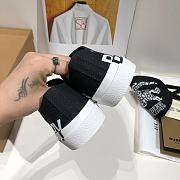 Burberry Logo Print Two-Tone Cotton Black Gabardine - 5