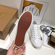 Burberry Logo Print Two-Tone Cotton White Gabardine - 3