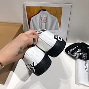 Burberry Logo Print Two-Tone Cotton Black White Gabardine - 5