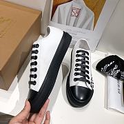 Burberry Logo Print Two-Tone Cotton Black White Gabardine - 3