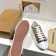 Burberry Logo Print Two-Tone Cotton Brown White Gabardine - 2