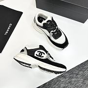 Chanel CC Logo Sneaker Black White W32330 - 5