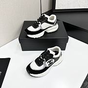Chanel CC Logo Sneaker Black White W32330 - 3