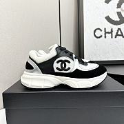 Chanel CC Logo Sneaker Black White W32330 - 2