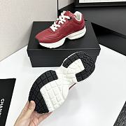 Chanel CC Logo Sneaker Red White W32330 - 5