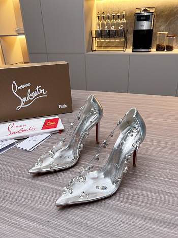 Christian Louboutin Degraqueen Pump Silver 10cm