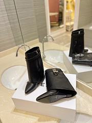 Givenchy Shark Lock Ankle Boots in Leather Black - 3