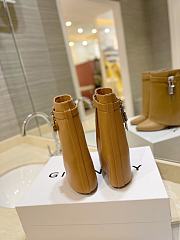 Givenchy Shark Lock Ankle Boots in Leather Brown - 5