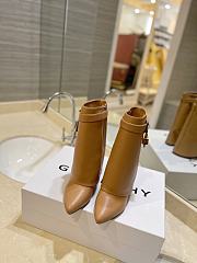 Givenchy Shark Lock Ankle Boots in Leather Brown - 2