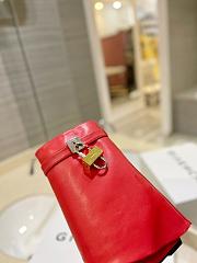 Givenchy Shark Lock Ankle Boots in Leather Red - 4