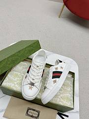 Gucci Ace Embroidered Bees And Stars White - 5