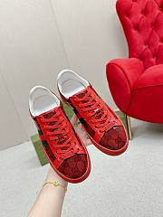 Gucci Ace GG Crystal Canvas Red Sneakers - 6