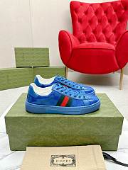 Gucci Ace GG Crystal Canvas Blue Sneakers - 5