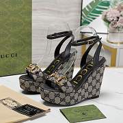 Gucci Chenille Jacquard Knit Heel Black 12CM - 1