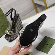 Gucci Chenille Jacquard Knit Heel Black 12CM - 4