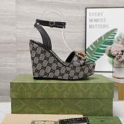 Gucci Chenille Jacquard Knit Heel Black 12CM - 3