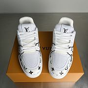 Louis Vuitton LV Trainer White Brown Monogram - 6