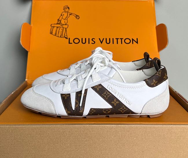Louis Vuitton Sneakerina Monogram White Brown - 1