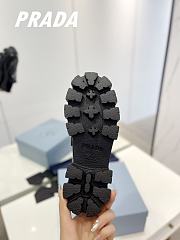 Prada Brushed Leather Monolith Loafers Black - 4