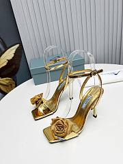 Prada Heeled Stiletto Heels with Flower Gold - 4