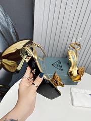 Prada Heeled Stiletto Heels with Flower Gold - 3