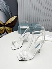 Prada Heeled Stiletto Heels with Flower White - 3