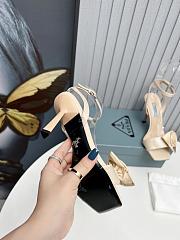 Prada Heeled Stiletto Heels with Flower Beige - 6