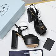 Prada Nappa Leather Platform Sandals Black 115 mm - 5