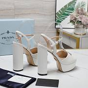 Prada Nappa Leather Platform Sandals White 115 mm - 2