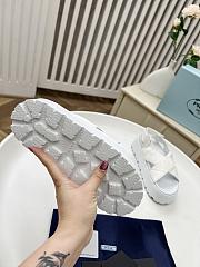 Prada Padded Nappa Leather Sandals White - 2
