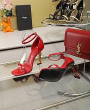 Saint Laurent Opyum Open Toe Red Heels 10.5cm - 5