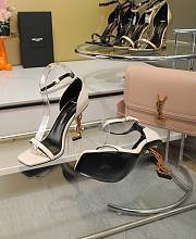 Saint Laurent Opyum Open Toe White Heels 10.5cm - 5