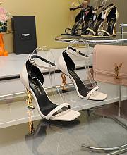 Saint Laurent Opyum Open Toe White Heels 10.5cm - 2