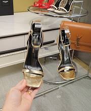 Saint Laurent Opyum Open Toe Gold Heels 10.5cm - 2